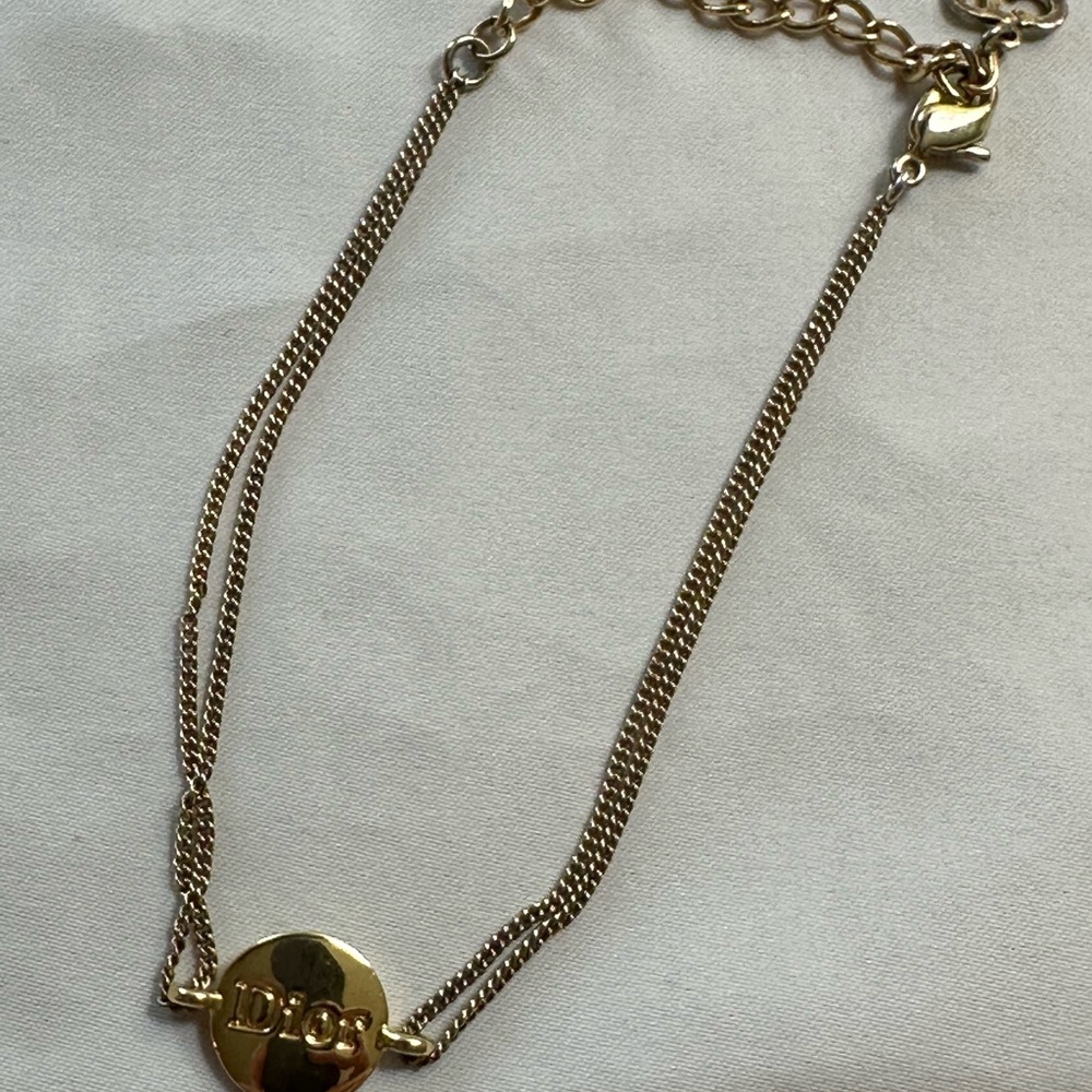 Dior Gold Double Chain Bracelet